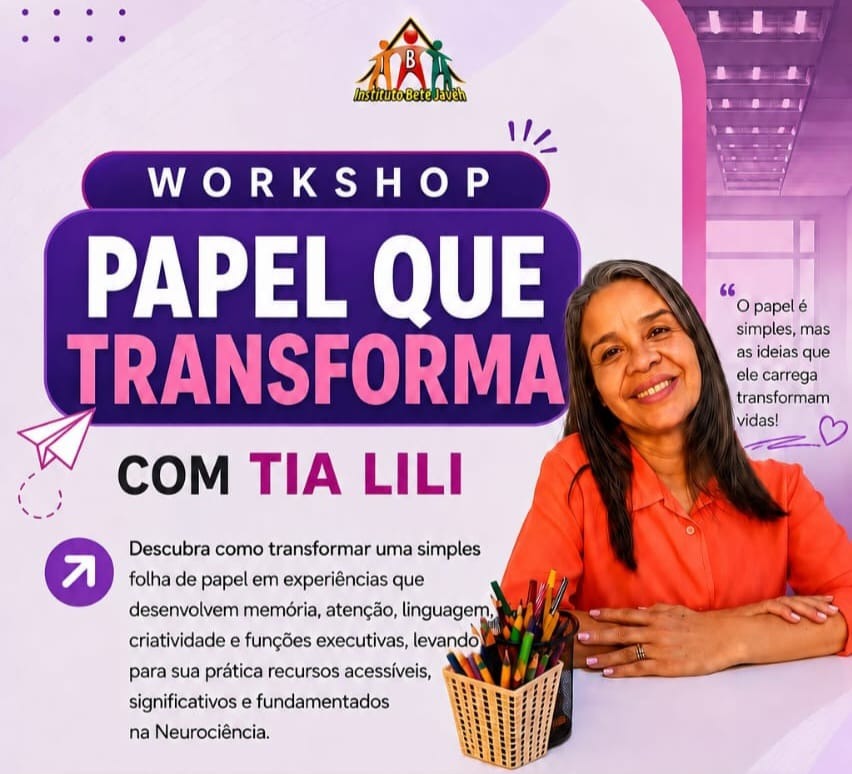 Banner do Workshop Papel que Transforma com Tia Lili